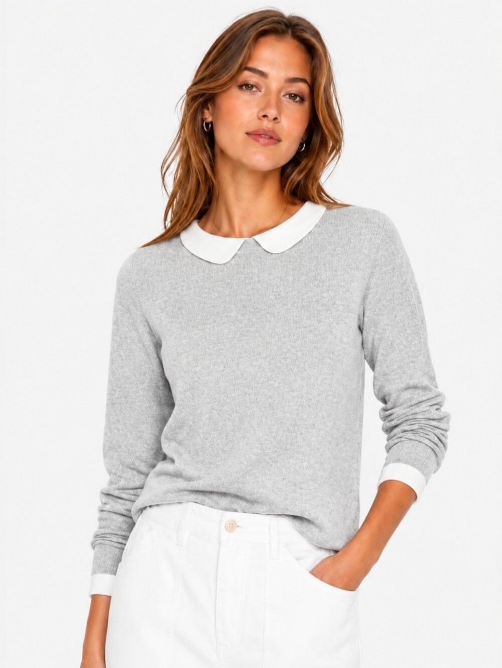 J. Crew Peter Pan Collar Sweater Small